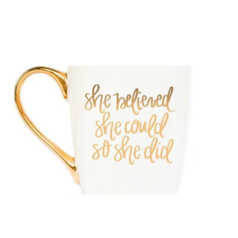 White and Gold Mug